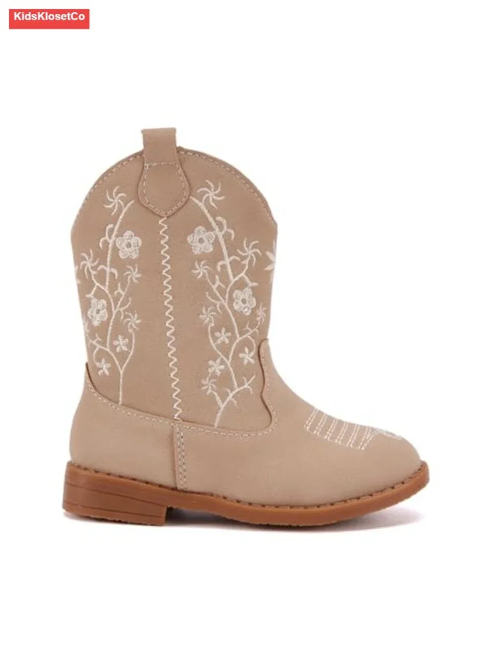 Toddler Girls Cowboy Boots Pointed Toe Western Boots Mid Calf Side Zipper